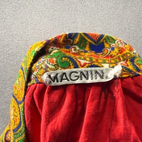 Vintage 70s Magnin Paisley Tiered Maxi Skirt Boho Peasant Prairie Cottagecore - Picture 3 of 3